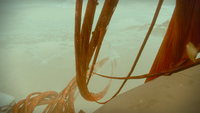 A view from within the SIVA tendrils pouring out of Archon's Keep into the waters below