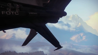"Forces of the City" can be seen emblazoned on the tail fin of a Guardian dropship.