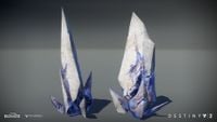 A render of Dusklight Shards from different angles.