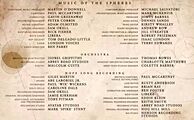 Music of the Spheres credits, as appeared in Destiny