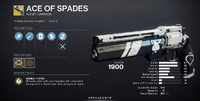 Ace of Spades in Destiny 2