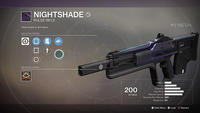 Nightshade as it appeared in the Destiny 2 Beta