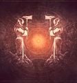 Two Sunbreakers guarding the Hammer of Sol Flame which is capable of granting the Hammer of Sol Super to any Titan who proves themselves worthy.