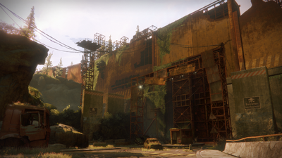 The wall surrounding the area of the EDZ in which the Shard of the Traveler is located.