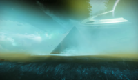 Pyramid floating on Titan