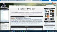 Destinypedia's Main Page before the redesign.