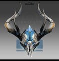 Capreolinax exotic helmet ornament.