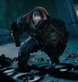 A Totality Phalanx with its shield de-extended