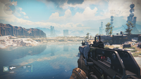 The Player gazing into the Cosmodrome.