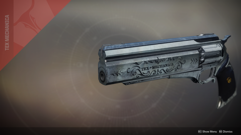The Exotic Weapon, "The Last Word", with the Exotic Ornament, "Laconic"