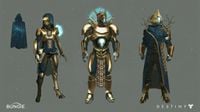 The new raid armor for Vault of Glass with Age of Triumph Ornaments.