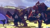 A Gladiator facing a Titan on Nessus.