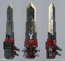 Wrist sword of Red Legion Legionary. These can also be shot off in to act as a timed grenade.