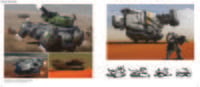 Concept art of the Cabal vehicles.