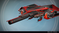 Nanophoenix, an Arcadia-class jumpship altered by SIVA. Obtained as a random drop after completing the Wrath of the Machine Raid on Heroic difficulty.