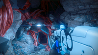 SIVA is released by Rasputin and breaks forth from its underground containment, rushing up to the world above, and smashing through the intervening layers of rocks and walls that make up Site-6 on its way to battle with the Iron Lords.