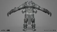 Abomination render viewed from the back.