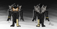 Render of the Templar from front (left) and back (right).