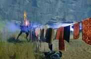An Omen Tenent of Stillness firing at Commander Zavala